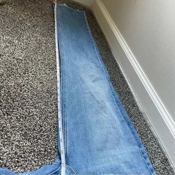 Mother The Mid-Rise Dazzler Ankle Fray Women’s Blue Denim Jeans Size 31 - Picture 14 of 15